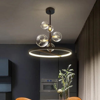 Lucian Bubble Chandelier Modern  Sculptural Spiral LED Fixture