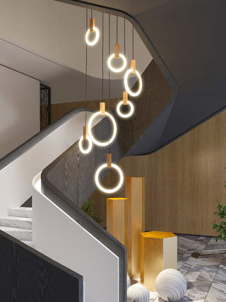 Halo Ring Chandelier Modern  Chic Glass Globe Pendant