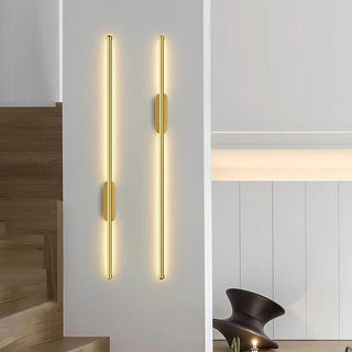 Golden Tube Modern  Rustic Industrial Hanging Lamp