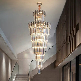 French Empire Chandelier Modern  Sculptural Spiral LED Fixture