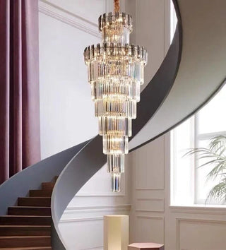 French Empire Chandelier Modern  Sculptural Spiral LED Fixture