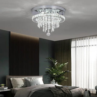 Emily Crystal Lamp Modern  Chic Glass Globe Pendant