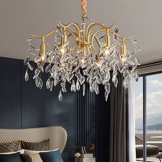 Waltz Crystal Chandelier Artistic Modern  Scandinavian Wooden Accent Light