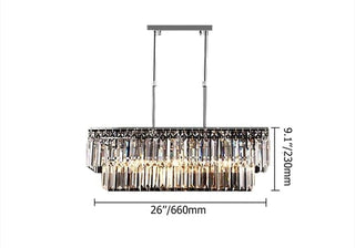 Sharon Chandelier Opulent Modern  Elegant Teardrop LED Pendant