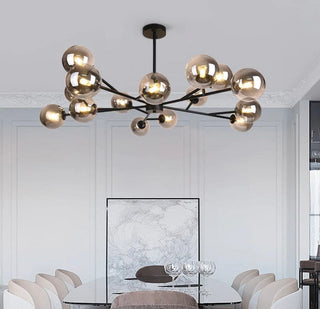 Flint Sputnik Chandelier Modern  Rustic Industrial Hanging Lamp