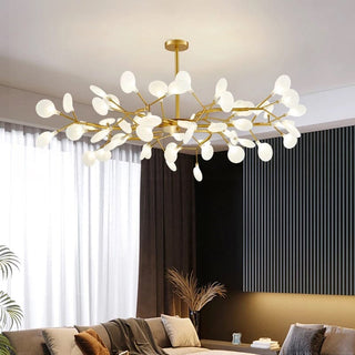 Golden Tree Chandelier Modern  Elegant Teardrop LED Pendant
