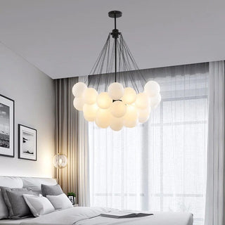 Zynella Frosted Ball Chandelier Modern Geometric Design Lamp