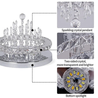Emily Crystal Lamp Modern  Chic Glass Globe Pendant