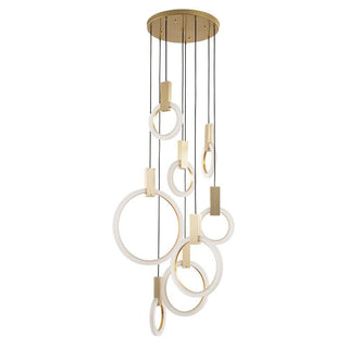Halo Ring Chandelier Modern  Chic Glass Globe Pendant