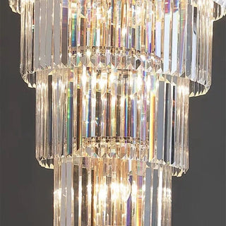 French Empire Chandelier Modern  Sculptural Spiral LED Fixture