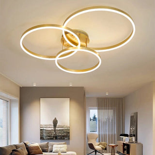 Carly Ring Chandelier Modern  Scandinavian Wooden Accent Light
