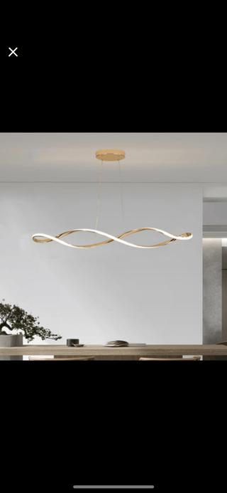 Scandinavian Spiral Artistic Modern  Elegant Teardrop LED Pendant