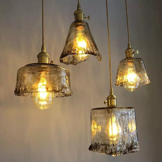 Amirino Glass Lights Modern  Classic Drum Shade Ceiling Light