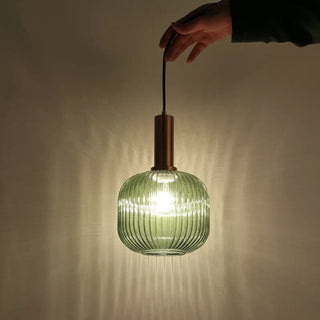Rosalie Fluted Glass Pendants Opulent Modern Geometric Design Lamp