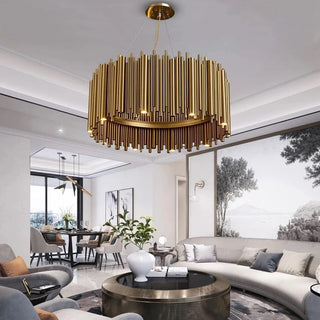 The Gold Nest Chic Modern  Sculptural Spiral LED Fixture