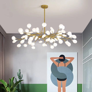 Golden Tree Chandelier Modern  Elegant Teardrop LED Pendant