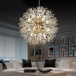Modern Dandelion Pendant Light Modern  Opulent Multi-Tier Crystal Chandelier