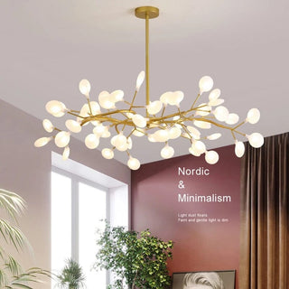 Golden Tree Chandelier Modern  Elegant Teardrop LED Pendant