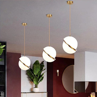 Planet Pendants Opulent Modern  Ornate Antique Finish Fixture