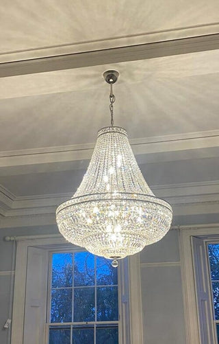 Kingston Crystal Chandelier Modern  Chic Glass Globe Pendant