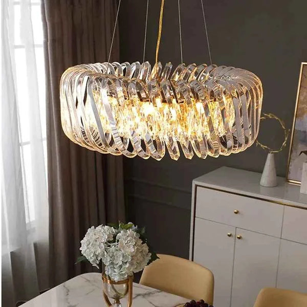Zynella Minimalist Crystal LED Pendant Light