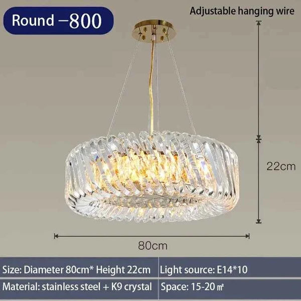 Zynella Minimalist Crystal LED Pendant Light