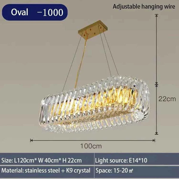 Zynella Minimalist Crystal LED Pendant Light