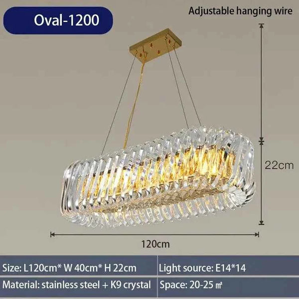 Zynella Minimalist Crystal LED Pendant Light