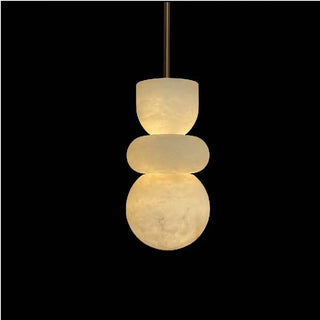 Enzo Marble Pendant Modern  Bohemian Rattan Woven Pendant