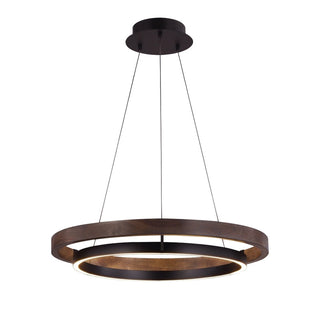 LOVO Circular Wood Chandelier Modern  Minimalist Round Flush Mount