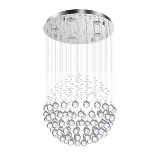 Salma Crystal Chandelier Luxurious Modern  Bohemian Rattan Woven Pendant