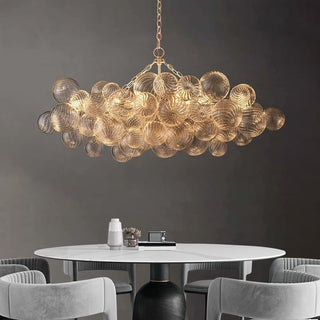 Zynella Blown Glass Pendant Modern  Classic Drum Shade Ceiling Light