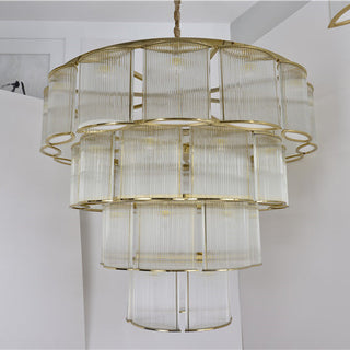 Riva Glass Pendant Light Chic Modern  Sculptural Spiral LED Fixture