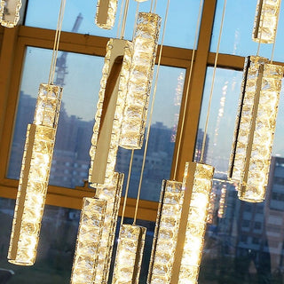 Angelica Chandelier Modern  Sculptural Spiral LED Fixture