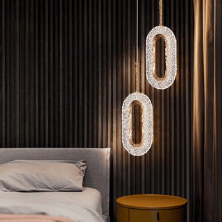 Modern Led Oval Pendant Light Modern  Opulent Multi-Tier Crystal Chandelier