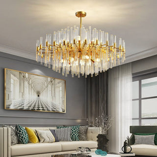 Crystal Vertex Chandelier Modern  Art Deco Inspired Illumination