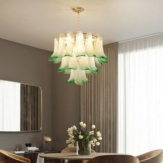 Zealite Green Crystal Leaf Chandelier Chic Modern  Timeless Lantern Style Wall Lamp