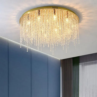 Ashton Circular Ceiling Light Modern  Ornate Antique Finish Fixture