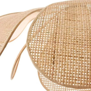 Leafora Rattan Pendant Lamp Modern  Vintage Brass Accent Lighting