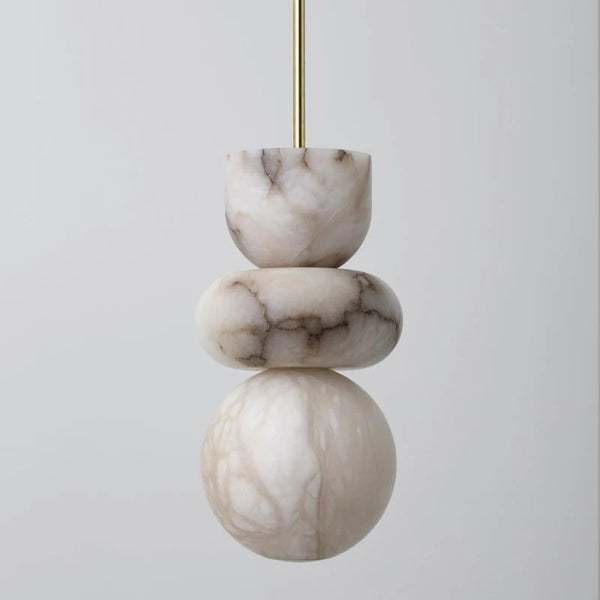 Enzo Marble Pendant Modern  Bohemian Rattan Woven Pendant - Zynella