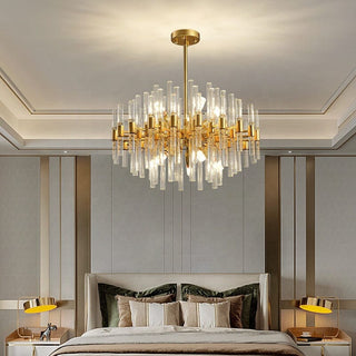 Crystal Vertex Chandelier Modern  Art Deco Inspired Illumination
