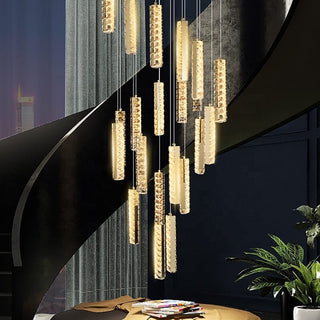 Angelica Chandelier Modern  Sculptural Spiral LED Fixture