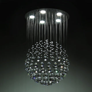 Salma Crystal Chandelier Luxurious Modern  Bohemian Rattan Woven Pendant