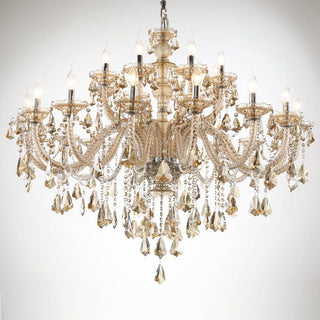 Zynella Italian K9 Candlestick Chandelier Modern  Sleek Linear Suspension Light