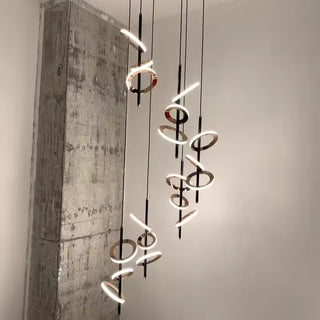 Rayla Ring Staircase Chandeliers Classic Modern  Luxury Gold Frame Light Fitting