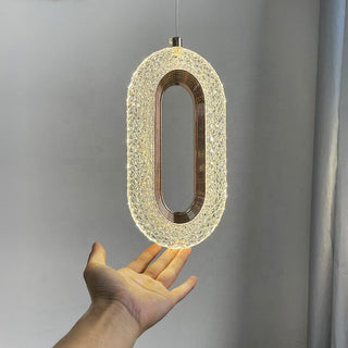 Modern Led Oval Pendant Light Modern  Opulent Multi-Tier Crystal Chandelier