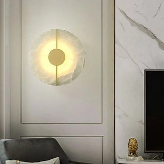 Ethereal Moon Marble Wall Lamp Modern  Handcrafted Artisan Ceiling Light