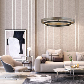 LOVO Circular Wood Chandelier Modern  Minimalist Round Flush Mount