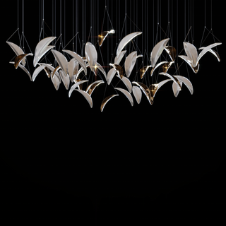 Opal Mirage Chandelier Luxurious Modern  Ultra Slim LED Panel Lighting