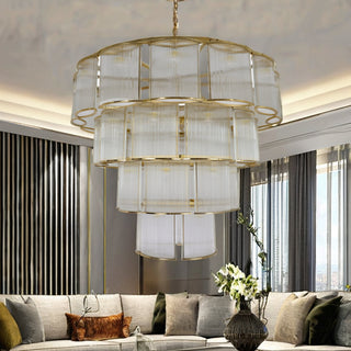 Riva Glass Pendant Light Chic Modern  Sculptural Spiral LED Fixture